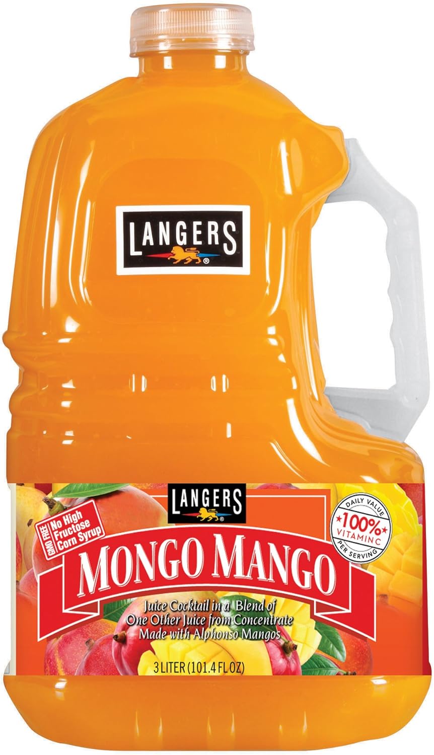 Langers Juice Cocktail, Mongo Mango, 101.4 Fl Oz (Pack of 4)