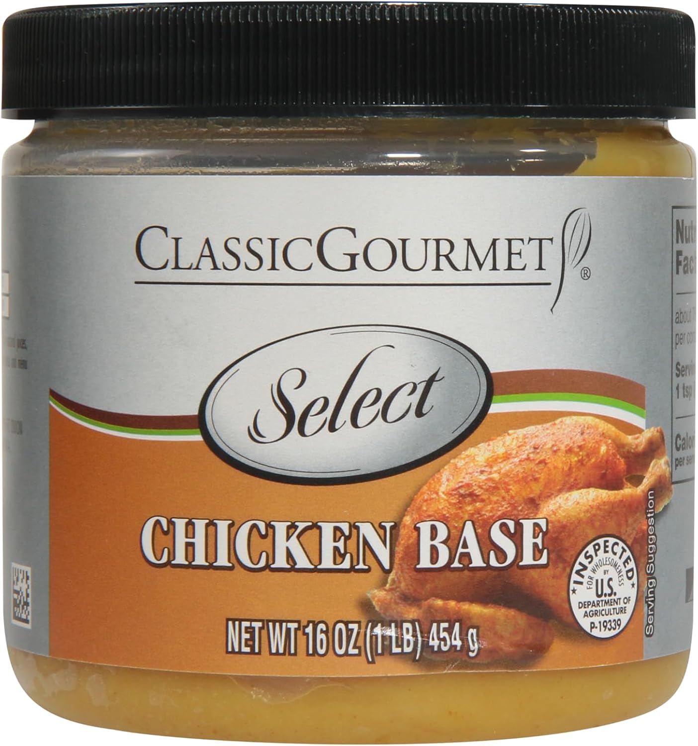 Classic Gourmet Select Chicken Base, Rich & Savory Chicken Stock, Bouillon Flavor Paste for Authentic Soups, Stews and Marinades, Easy to Dissolve, Culinary Base for Home & Professional Chefs - 16 Oz