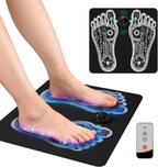 EMS Foot Muscle Stimulator & TENS Machine for Pain Relief - Helps Neuropathy, Plantar Fasciitis & Circulation - Portable Folding Mat with Remote for Elderly, Office Workers & Home Use