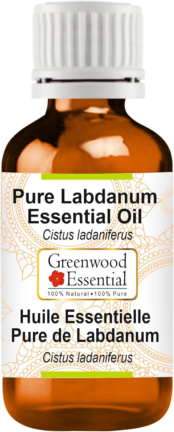 Greenwood Essential Pure Labdanum Essential Oil (Cistus ladaniferus) Steam Distilled 100ml (3.38 oz)