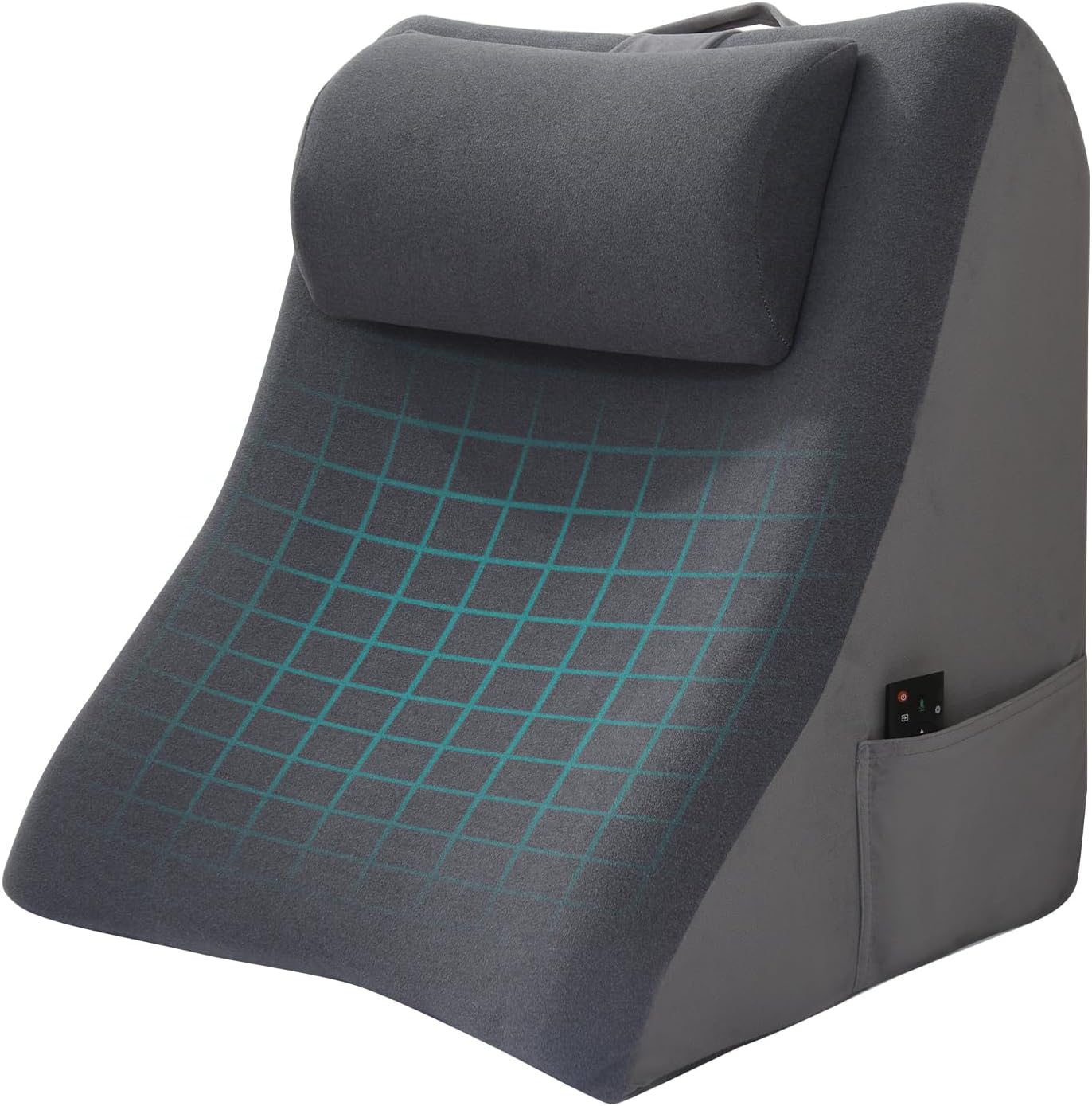 Vekkia 21” Extra-Wide Back Pillow with Adjustable Headrest – 2 in 1 Ergonomic Dual-Layer Wedge Backrest for Sitting or Reclining – Adults on Bed, Sofa & Floor, for Reading, TV & Gaming, Soft Cover