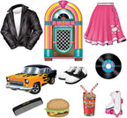 Beistle 50's Cutouts (10/Pkg), multicolor (54153)