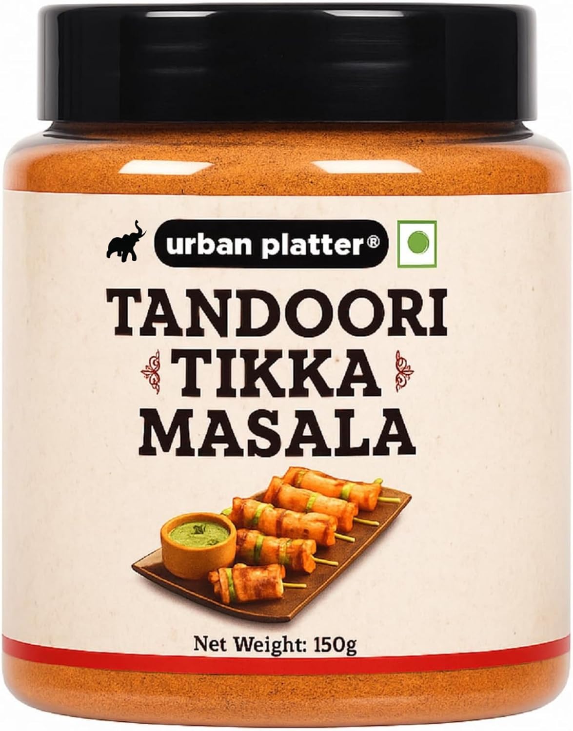 Urban Platter Tikka Masala | 5.29 Oz (150g) | Smoky Flavor & Ready-to-Use Marinade Mix | Authentic Indian Spice Blend | for Tandoori Chicken, Paneer Tikka, BBQ & Grilling
