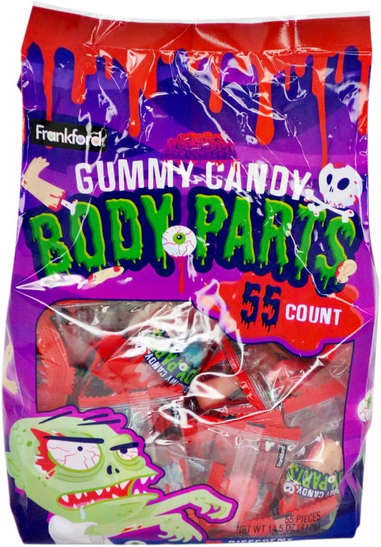 Frankford Halloween Gummy Candy Body Parts (55 Count)
