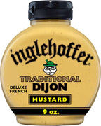 Inglehoffer Traditional Dijon Mustard 9oz, Classic French-Style Mustard with White Wine
