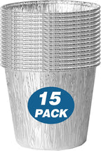15 Pack Grease Bucket Liner Griddle Accessories, Aluminum Foil Grease Catcher Cup Liner for Traeger Traeger Pro Series, Pit Boss, Pellets Smoke, Grill Accessories Drip Tray Liner