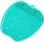 AXLOFO® Shower Foot Scrubber Mat with Non-Slip Suction Cups, Foot Spa Brush for Cleaning & Exfoliating Your Feet No Bend, Foot Massages Mat for Relax Your Feet (green)