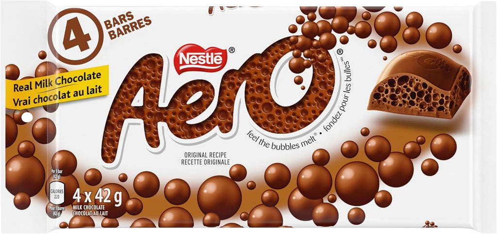 AERO Milk Chocolate, 4x42g, Multipack, 0.4 pounds