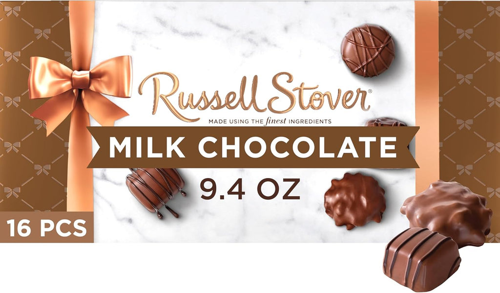 Russell Stover, Milk Chocolate Assortment, Chocolate Gift Box, 9.4 Ounce