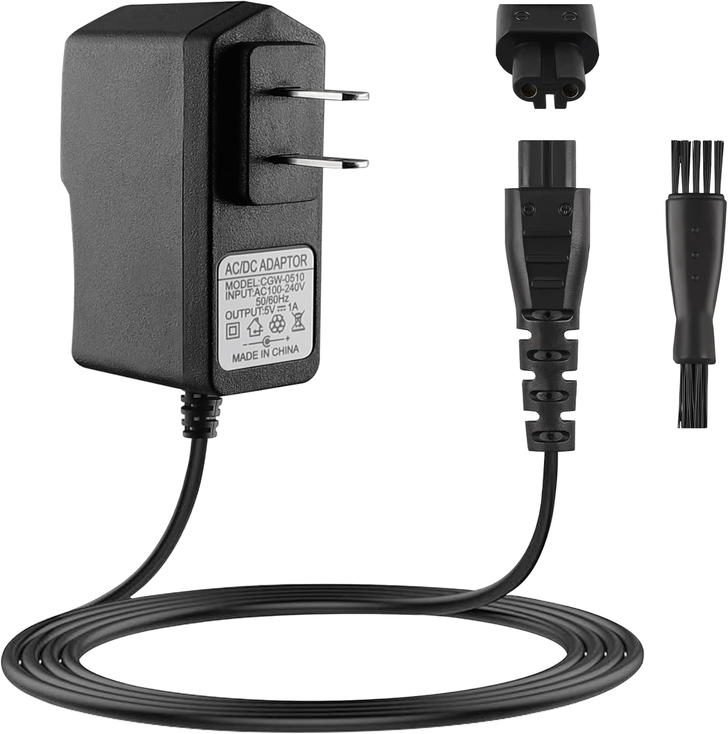 5V for Remington Charger, Replacement Charger for Remington HC5870 HC4250 PF7500 PF7600 PG6250 PG6255 PG6170 PG6171 XR7000 XF8550 XF8700 Electric Razor Power Cord with Cleaning Brush