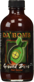 Da Bomb - Ground Zero - Original Hot Sauce - 321,900 Scovilles - 4oz Bottle - Made in USA with Habanero Peppers- Non-GMO, Gluten Free, Sugar Free, Keto - Pack of 1