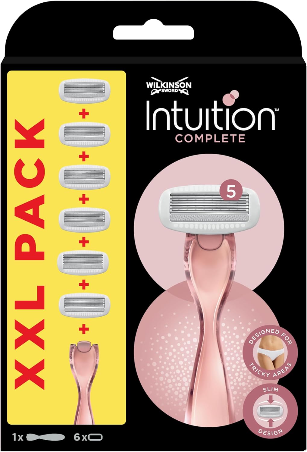 Wilkinson Sword Intuition Complete for Women's Razor with 6 Blade Refills