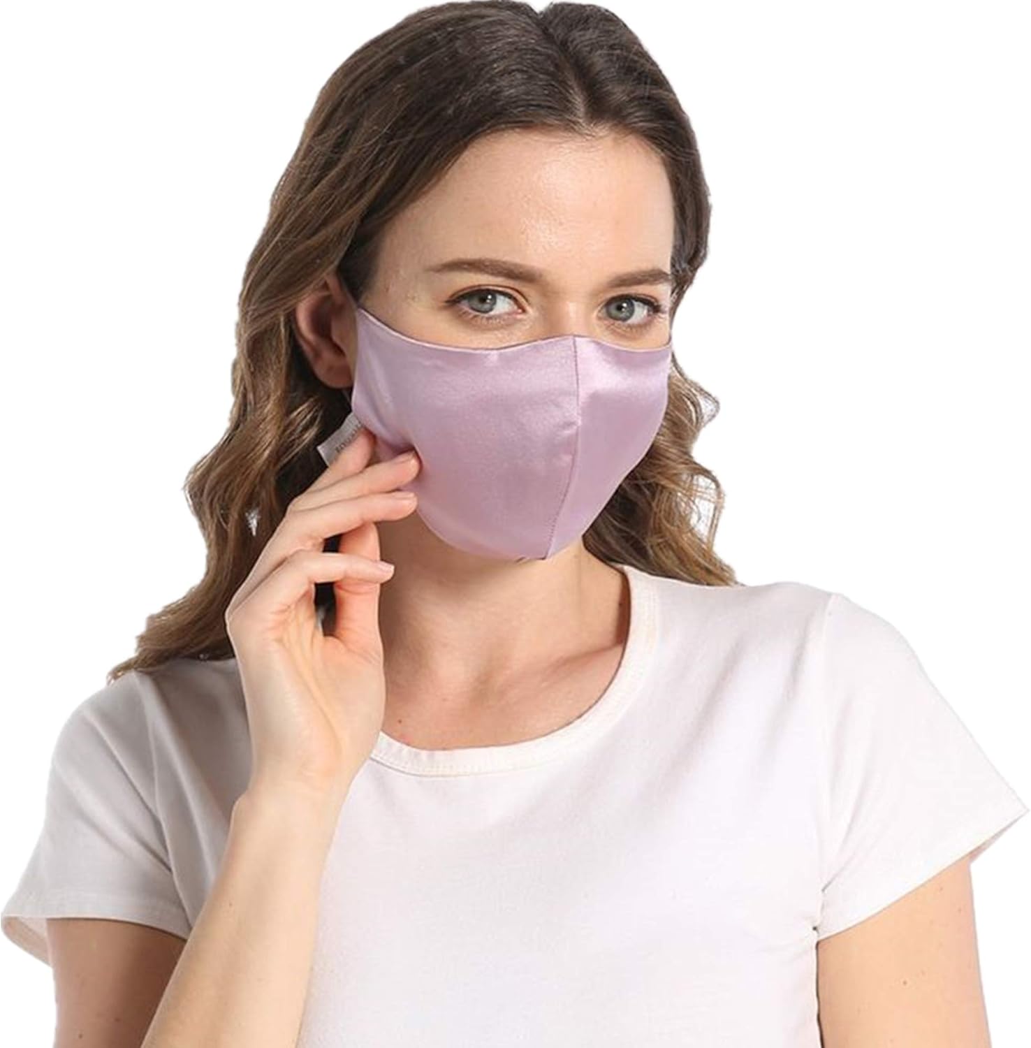 ROSEWARD 100% Mulberry Silk Face Mask for Women Men Reusable Adjustable with Filter Pocket