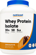 Nutricost Whey Protein Isolate (Chocolate Peanut Butter, 5 Pound) Protein Powder