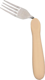 Homecraft Angled Caring Cutlery, Arthritis Aids, for Weak Grip, Easy Grip Eating Utensils for Elderly or Disabled, Right Handed Fork, Ivory, 1 Count