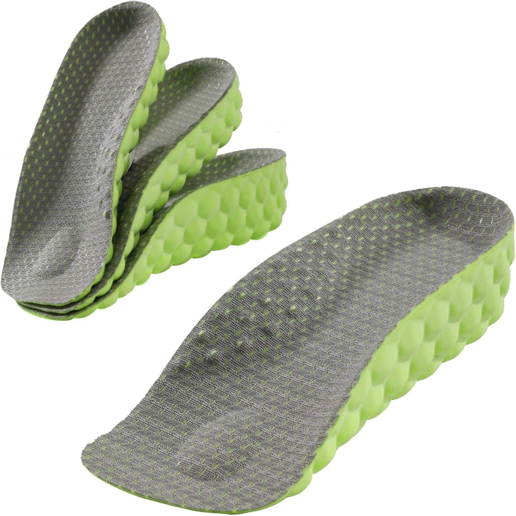Height Increase Insoles for Men and Women, Arch Support, Plantar Fasciitis & Flat Feet Relief (Grey,3 Pairs - 0.6inch&1inch&1.4inch)