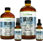 Kaiame Naturals Colloidal Silver, Ionic Silver Solution, 10 PPM, Large 16 oz Glass Bottle, Natural Immune Support Supplement, Safe for Adults, Children, and Pets