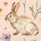 IHR Ideal Home Range Party Napkins Disposable 3-Ply Paper Lunch Napkin Pack, 6.5" x 6.5", Soft Easter Bunnies, 20-Count