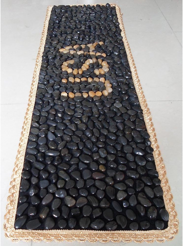 EliteShine Natural Pebbles Cobblestone Massage Mat Walkway Reflexology Health Care Pad with USA