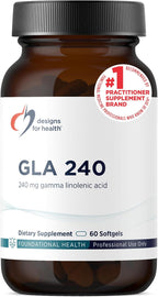 Designs for Health GLA Softgels - Borage Oil Pills, 240mg Gamma Linolenic Acid from Borage Seed - Non-GMO Supplement, May Promote Healthy Skin + Hormonal Balance for Women (60 Softgels)