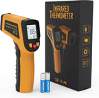 KNINE OUTDOORS Infrared Thermometer Laser Temperature Gun, -58℉ to 1112℉, Single Laser Targeting, Distance to Spot Ratio 12:1, for Cooking, Oven and Meat (Orange)