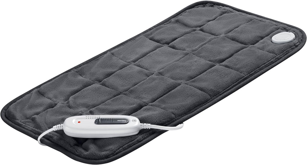 Beurer Weighted Heating Pad, XL Size with Quilted Super Soft Fabric, 6 Heat Levels, Auto Shut Off, Machine Washable, Electric Heated Pads, 3lbs Weight, 12" x 24", UHP27