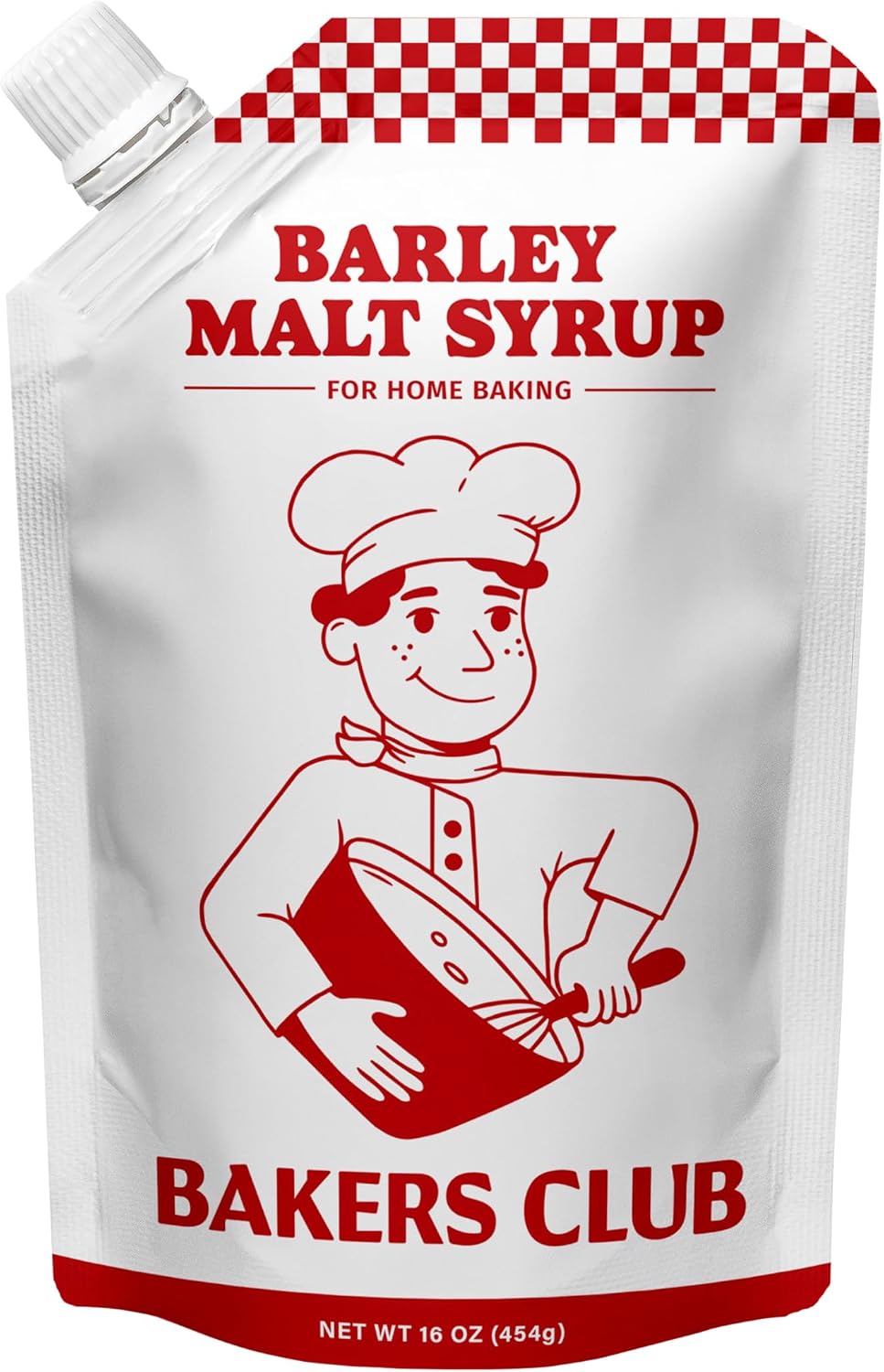 Bakers Club Barley Malt Syrup 16oz – Authentic Malty Flavor for Bagels, Pretzels, Bread & Baked Goods – Enhances Crust, Color & Sweetness – Non-GMO, Traditional Malted Barley Syrup – Made in USA