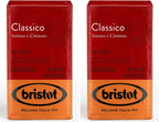 Bristot Classico Ground Espresso – Intense & Creamy Medium Roast Italian Coffee – For Moka, French Press & Pour Over – 8.8 oz (250g) (Pack of 2)