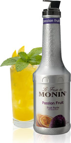 Monin - Passion Fruit Purée | Premium Purée for Cocktails, Smoothies & More | Clean Label with No Artificial Flavors, No Artificial Preservatives (Plastic Bottle, 1 Liter)