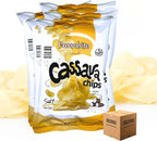 Cassava Chips with Sea Salted, Crunchy Yuca Snack - 5 Pack Gluten Free Chips, Non-GMO, Vegan - Made from Fresh Selected Cassava, Traditional Latin American Flavour, Servings Pack of 2.5oz