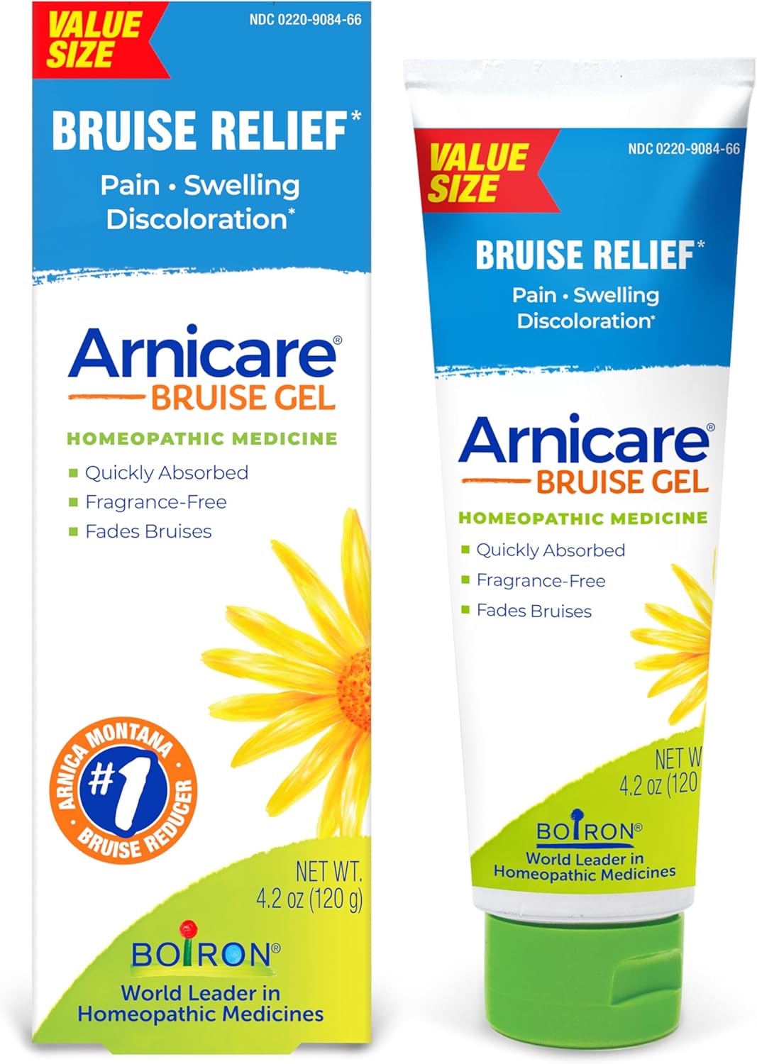 Boiron Arnicare Bruise Gel for Pain, Inflammation or Swelling, Soreness, and Discoloration - Non-Greasy and Fragrance-Free - 4.2 oz