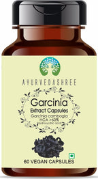 AYURVEDASHREE Garcinia Extract 500mg - 60 Vegetarian Capsules|Garcinia Cambogia| All Natural | 100% Vegan | Gluten-Free.