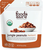 Foods Alive | Organic Jungle Peanuts | Wild Jungle Peanuts | Non-GMO, Vegan, Gluten Free, Keto, Paleo, Kosher, Raw 8 oz
