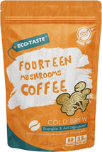 Cold Brew Mushrooms Coffee 14 in 1-60 Servings, Arabica Coffee with Lion's Mane, Reishi, Maitake, Turkey Tail, Chaga Fruiting Body Extract, 30% Beta-Glucan for Focus & Gut Health Support, 5.9oz