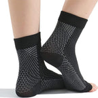 GINGER TECH 2Pairs Compression Socks, Ankle Arch Support Socks, Soothesocks for Neuropathy Pain, Compression Foot Sleeves, Suitable for Men & Women Sports (L/XL, Black)