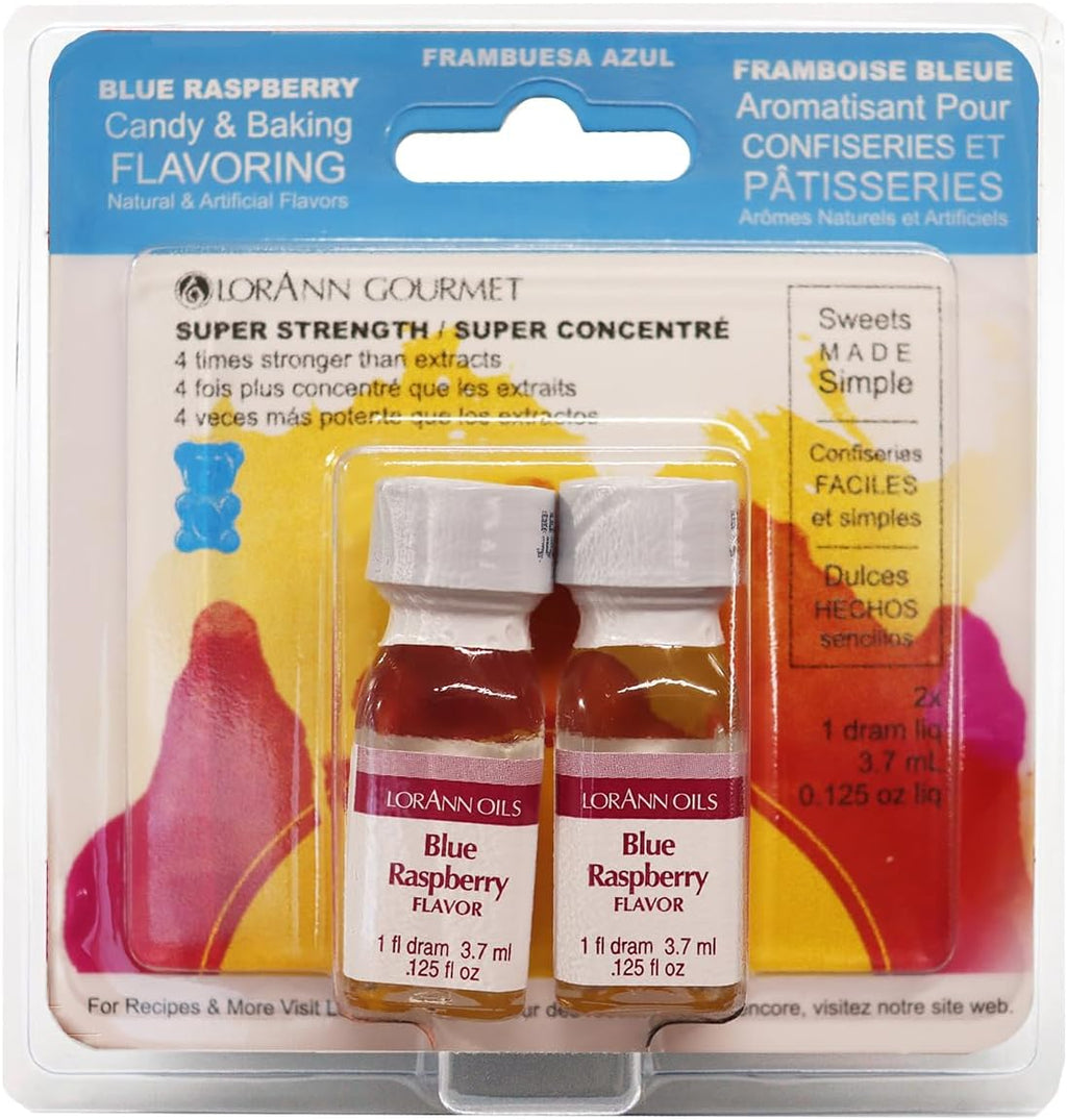LorAnn Blue Raspberry SS Flavor, 1 dram bottle (.0125 fl oz - 3.7 ml - 1 teaspoon) - 2 Pack