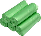 100 Counts 4 Gallon 45x60Cm Kitchen Trash Bags with Handles for Bathroom, Home and Office (100pcs Green 45x60CM)