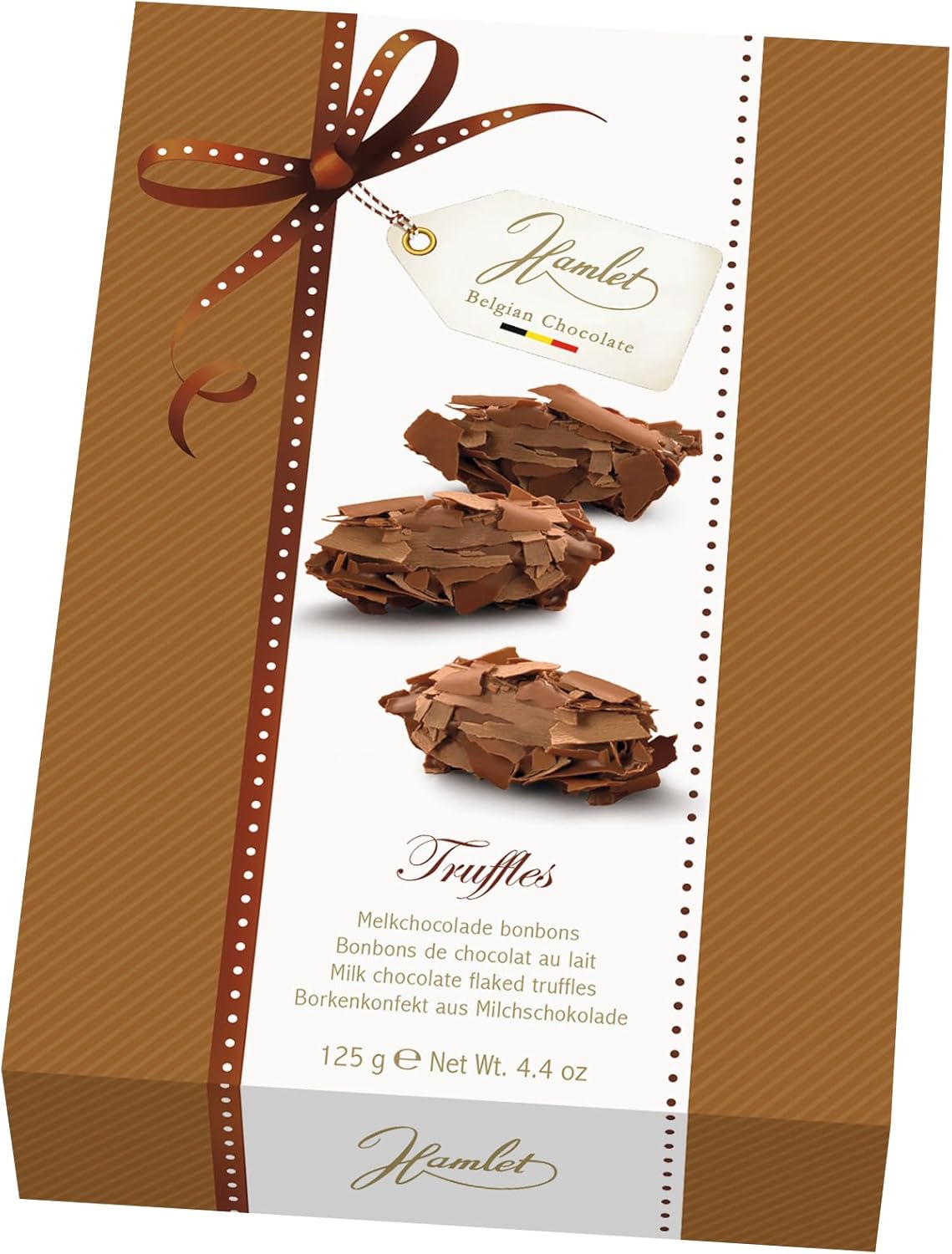 Hamlet Belgian Chocolate Milk Flake Truffles | 10 Pieces, 125g Gift Box | Creamy Filling | Authentic Belgian Chocolate | Holiday, Birthday, Valentine’s Day Gift
