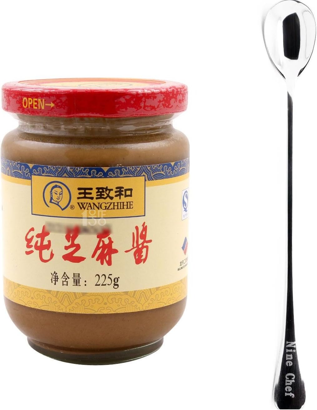 Wang Zhihe Pure Sesame Paste + Free one NineChef Spoon (2 Bottle)