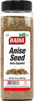 Badia Anise Seed, Whole Anise Seeds, 16 oz - Premium Spice for Cooking & Baking, Sweet Licorice Flavor
