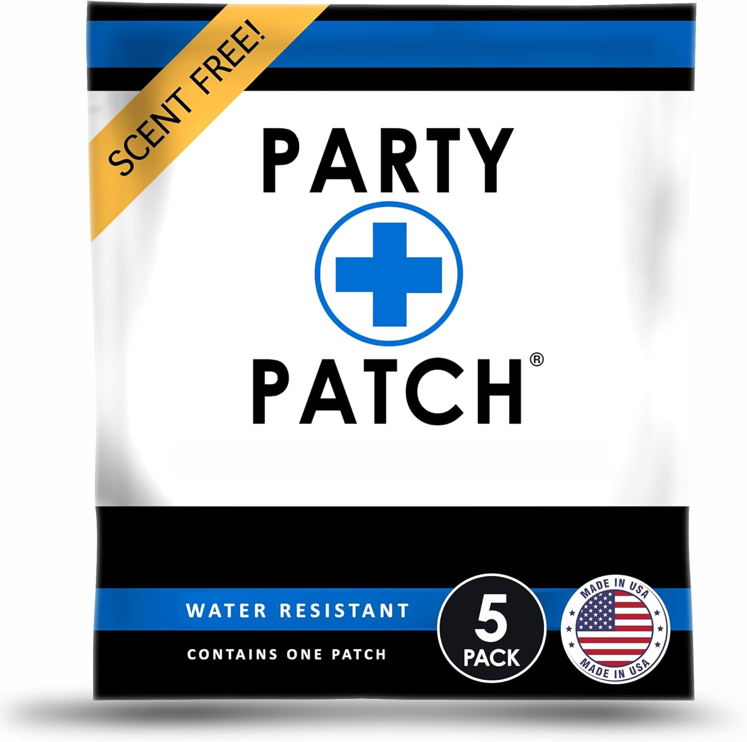 Party Patch Social Lifestyle Patch 5-Pack – Transparent Topical Adhesive for Festivals, Weddings & Active Events – Water-Resistant & Skin-Safe – Discreet Celebration Essential (5 Count)