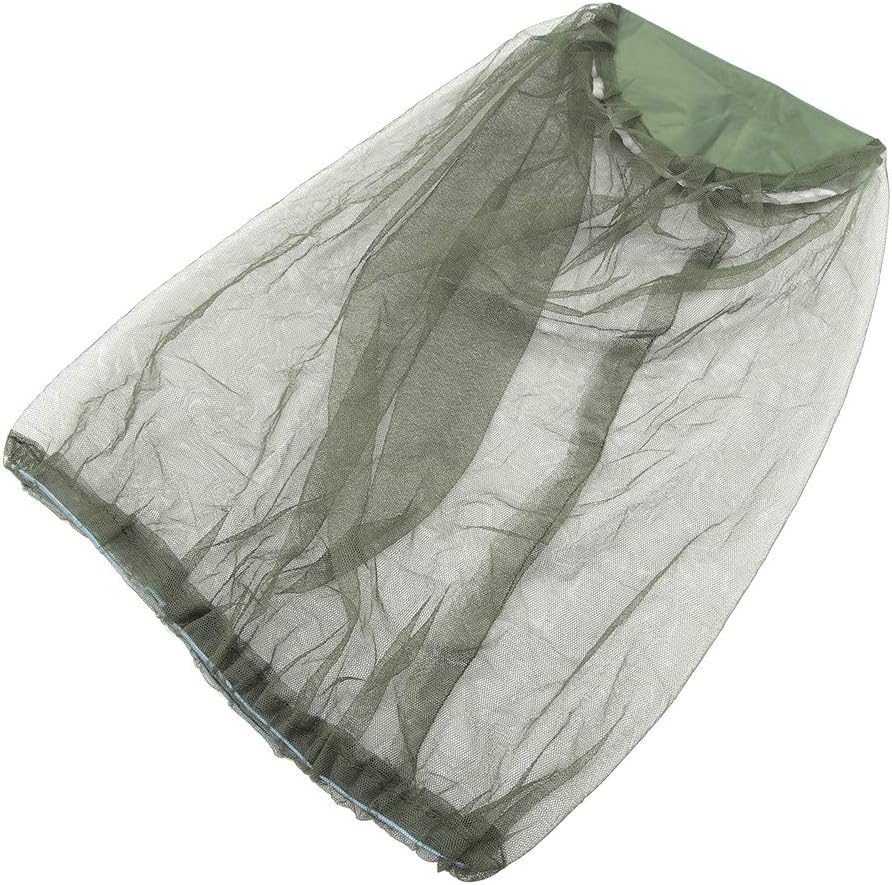 5Pcs Beekeeping Tools,Beekeeping Netting, Head Net Hat Anti Sun Hat Bucket Hat with Hidden Net Mesh Protection from Bee Outdoor (绿色)