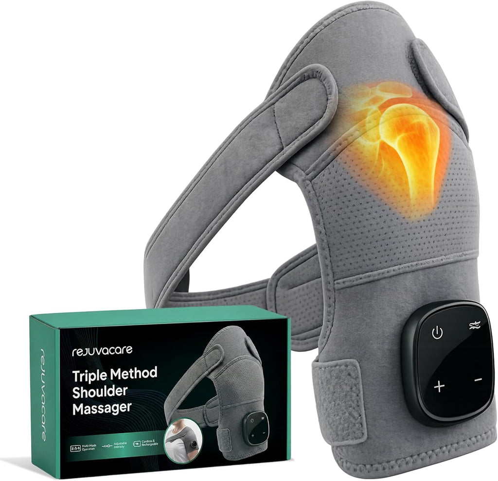 Shoulder Massager – Triple Method – Heat, Massage & Compression for Shoulder Relief