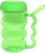 Rehabilitation Advantage Cup with Built-In Straw Handle, Green