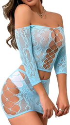 Buitifo Womens Lingerie Set Fishnet BabyDoll Bodysuit Sexy Nightwear