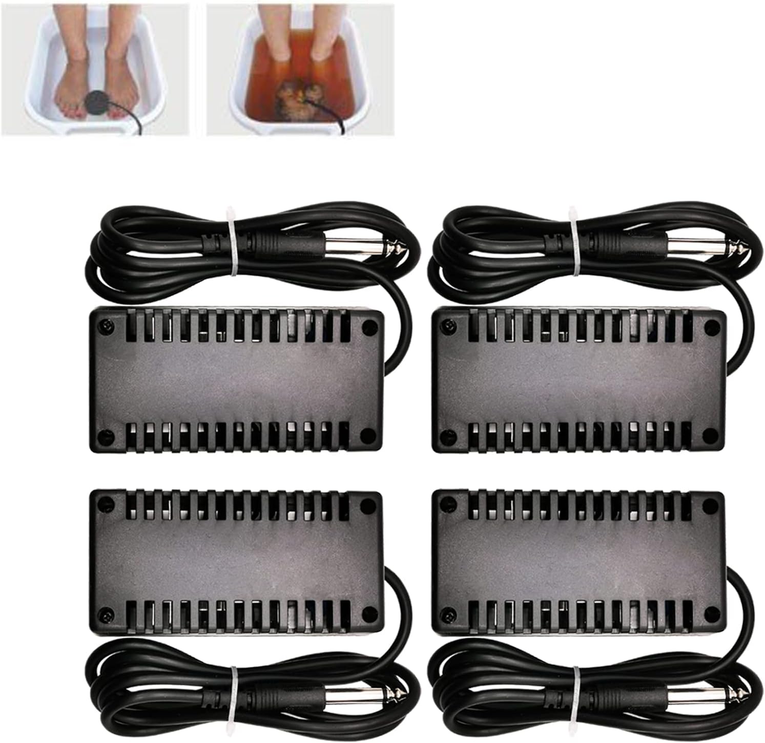 4 Rectangle Arrays for Detox Footbath - Replacement Foot Detox Array for Ionic Foot SPA Cleanse Machine (4 Count)