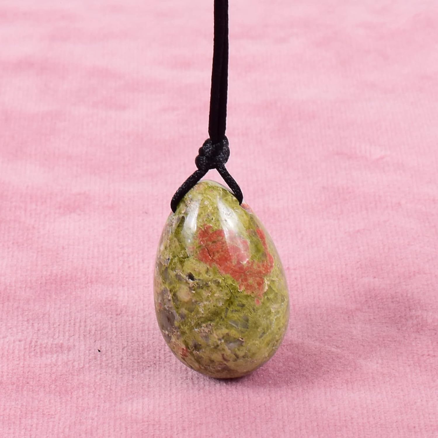 Drill 30 * 20 MM Yoni Egg 100% Natural Stone Jade Crystal Egg Mineral Ball Kegel Massage,unakite 30x20mm