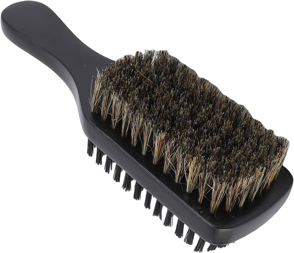 Pongnas Double Sided Beard Brush, Wooden Handle Mustache Comb for Men, for Beard Grooming and Hairstyling