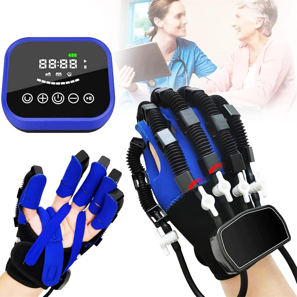 Rehabilitation Robot Gloves,Finger Training Rehab Orthotics Rehabilitation Gloves with Single Finger Training and Mirror Mode, for Stroke Hemiplegia Hand Function Recovery,L,Right Hand