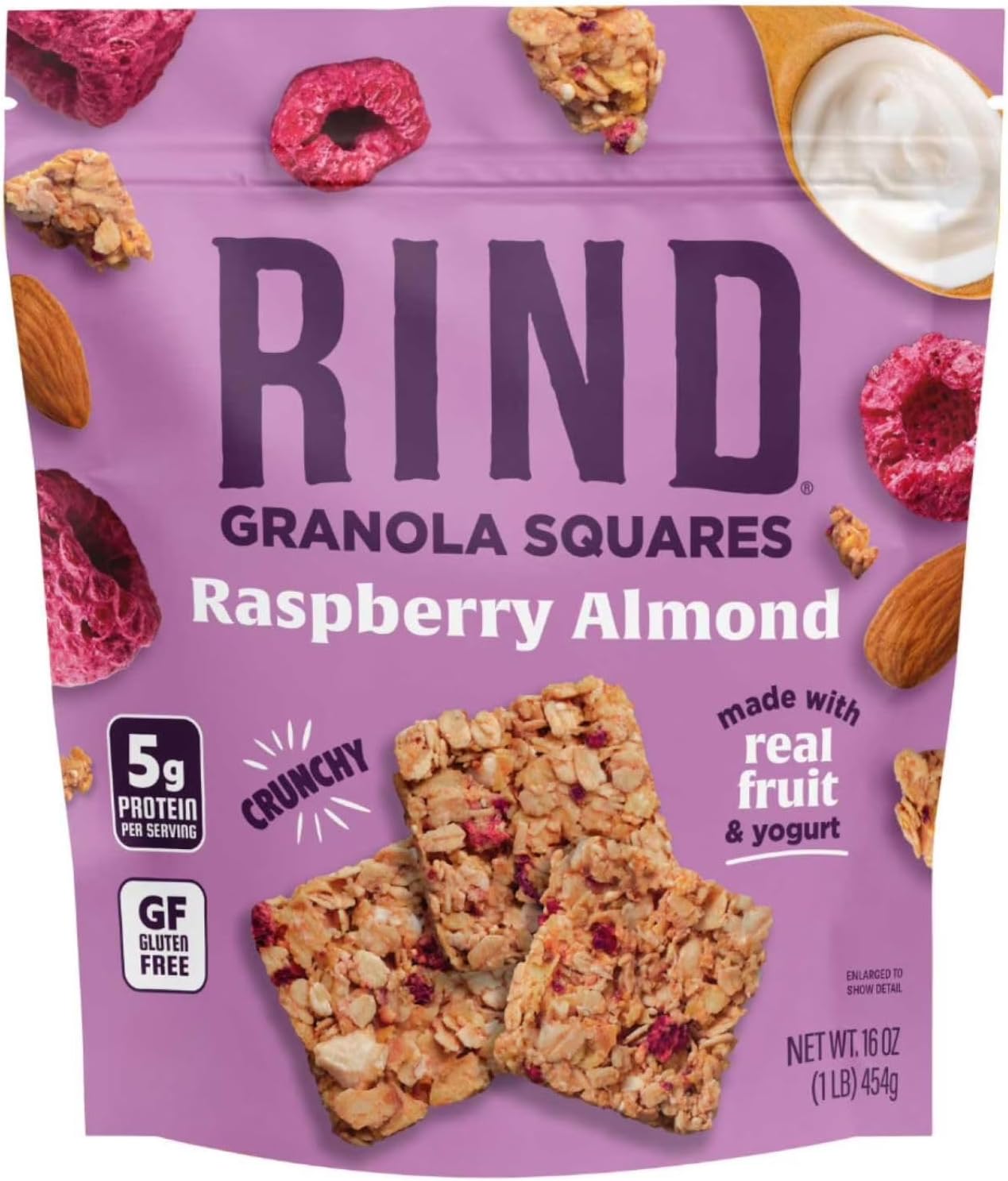 Rind Granola Squares, Raspberry Almond, 16 oz.